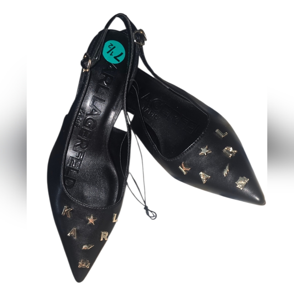 Karl Lagerfeld Paris Pointed Toe Slingback Pumps US